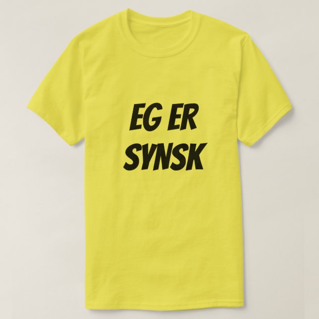 I am psychic, in Norwegian yellow T-Shirt (Design Front)