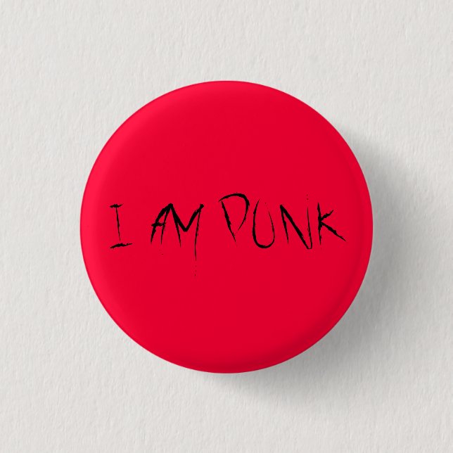 I AM PUNK PINBACK BUTTON (Front)