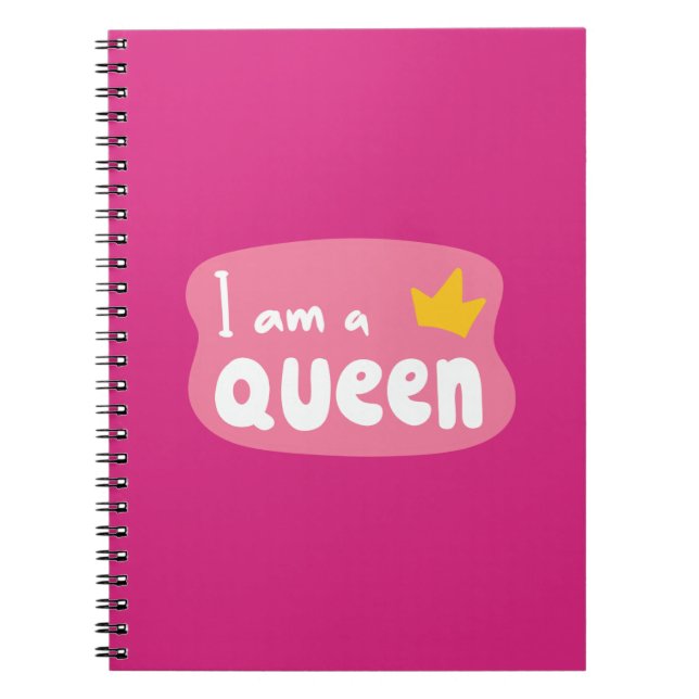 I Am Queen – Elegant Corporate Notebook (Front)