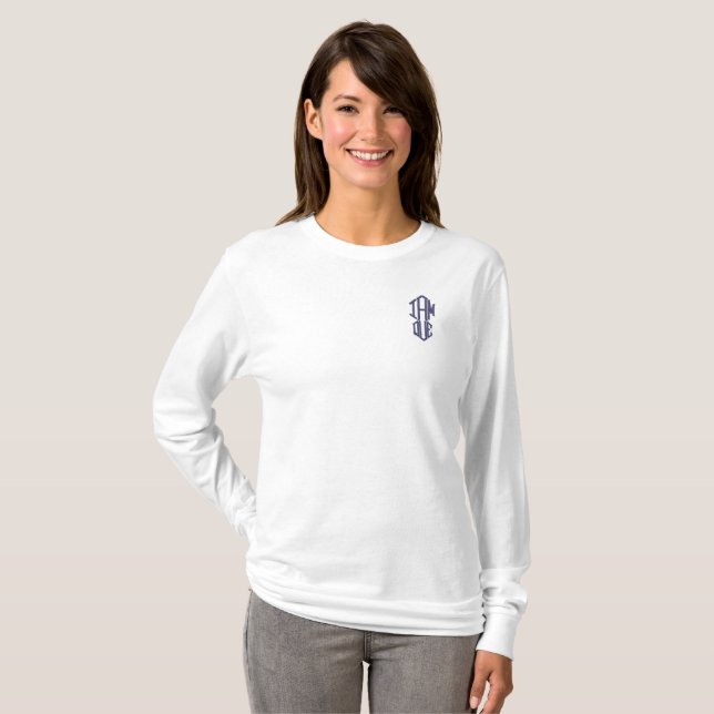 I Am Queen Embroidered Long Sleeve T-Shirt (Front Full)