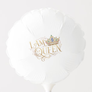 "I Am Queen" Girl's Birthday Party Balloon