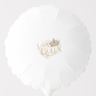 "I Am Queen" Girl's Birthday Party Balloon