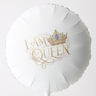"I Am Queen" Girl's Birthday Party Balloon