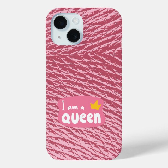 I AM QUEEN / LightPink Case-Mate iPhone Case (Back)