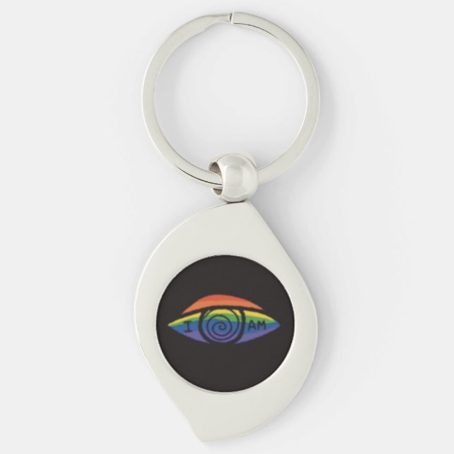 I AM Rainbow Pride Keychain (Front)