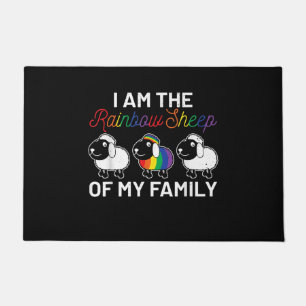 I am rainbow sheep of my family   Sheep Gift Doormat