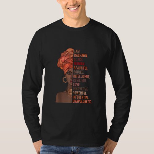 I Am Rashawn Black Woman History Month 2020 Pride  T_Shirt