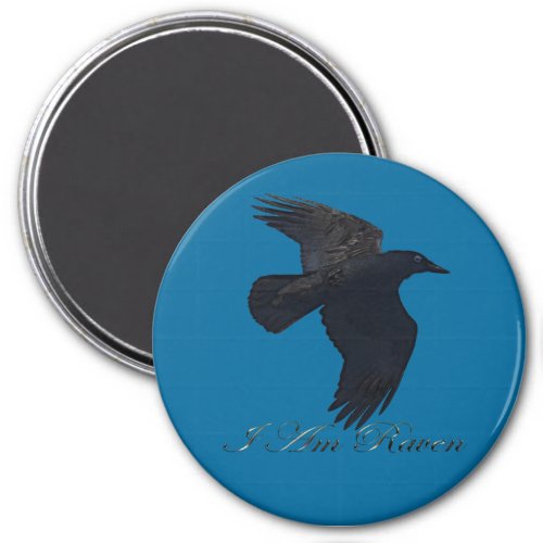 I AM RAVEN Wildlife Crow Art Magnet