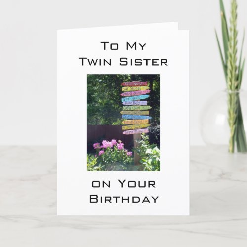 I AM READY TO CELEBRATE BIRTHDAY TWIN SISTER CARD