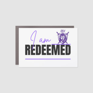 I Am Redeemed Bumper Sticker Magnet Christian