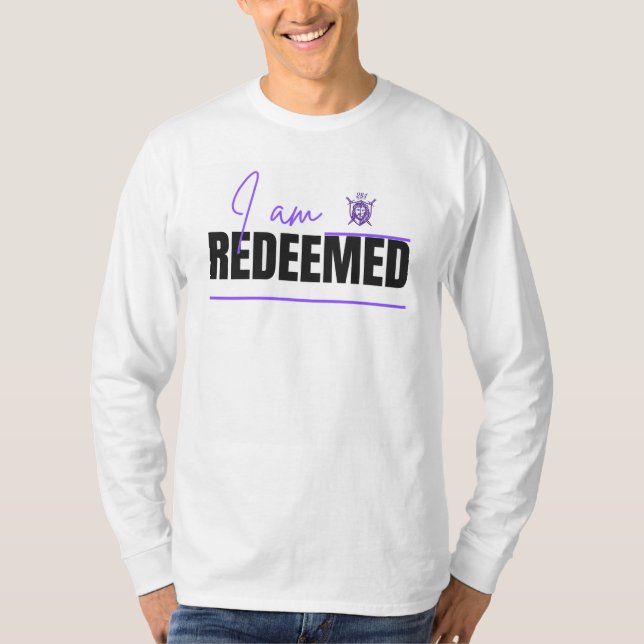 I Am Redeemed Christian Jesus Long Sleeve Shirt (Front)