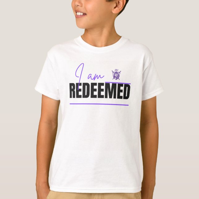 I Am Redeemed Christian T-Shirt Jesus Tee Shirt (Front)