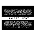 I AM RESILIENT Poster to Inspire and Motivate You I AM RESILIENT Poster to Inspire and Motivate You