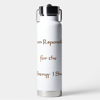 I Am Responsible: Golden Text Water Bottle