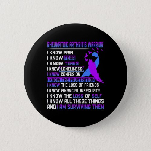 I Am Rheumatoid Arthritis Warrior  Button