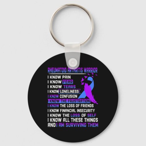 I Am Rheumatoid Arthritis Warrior  Keychain