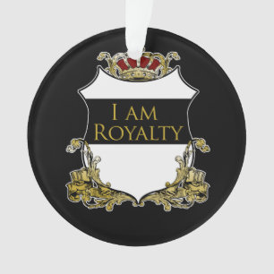 “I Am Royalty” Herald Crest Circle Ornament