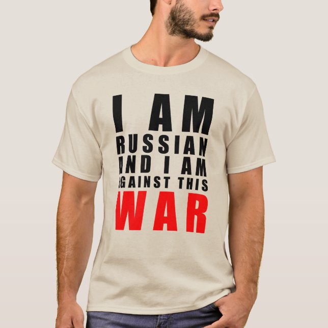 i am russian i am against this war T-Shirt (Front)