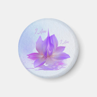 I Am Sacred Violet Flame Lotus Magnet