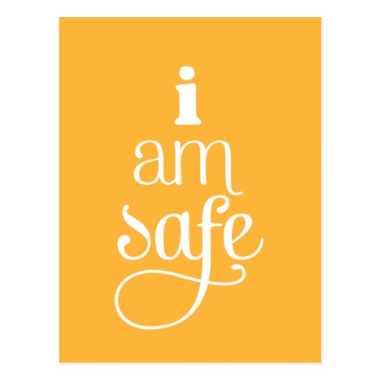 I am Safe Affirmation Postcard | Zazzle