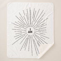I AM Scriptures Sherpa Blanket (CUSTOMIZABLE)