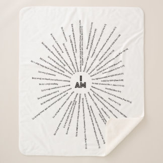I AM Scriptures Sherpa Blanket (CUSTOMIZABLE)