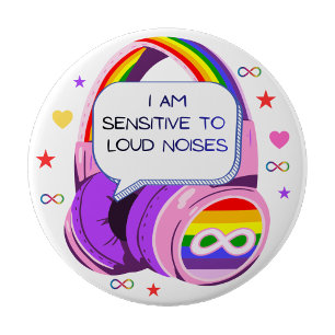  I Am Sensitive to Noises Badge Pin Sensory Badge
