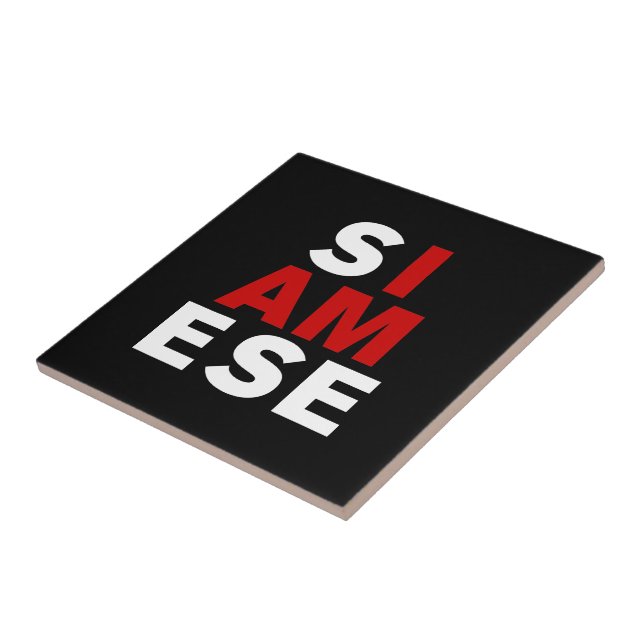 I AM SIAMESE CERAMIC TILE (Side)