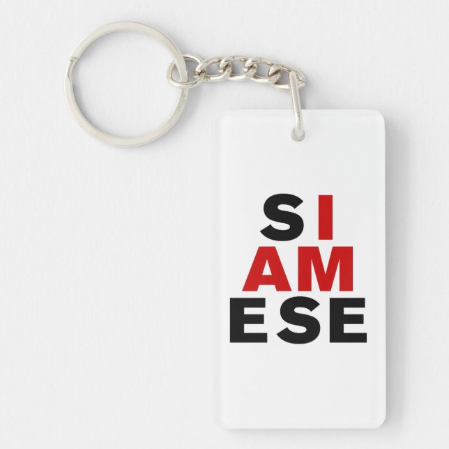 I AM SIAMESE KEYCHAIN (Front)
