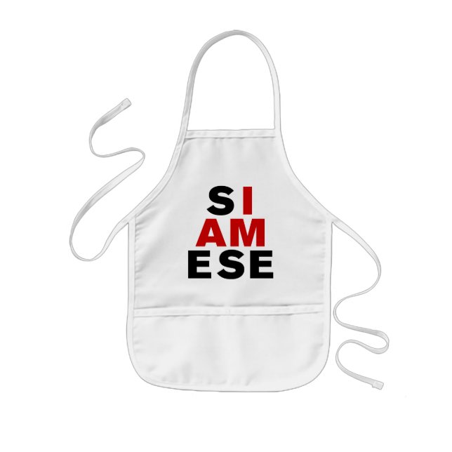 I AM SIAMESE KIDS' APRON (Front)