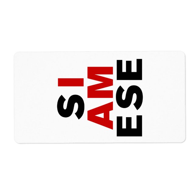 I AM SIAMESE LABEL (Front)