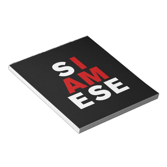 I AM SIAMESE NOTEPAD (Angled)