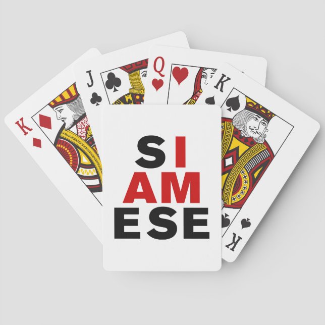 I AM SIAMESE POKER CARDS (Back)