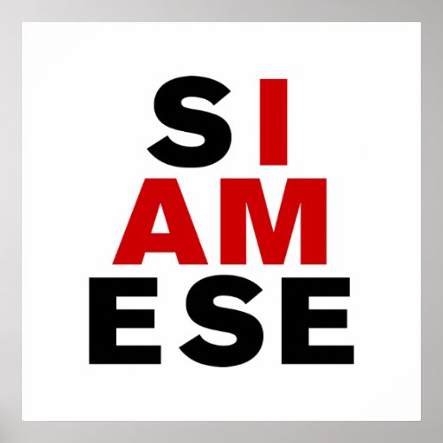 I AM SIAMESE POSTER