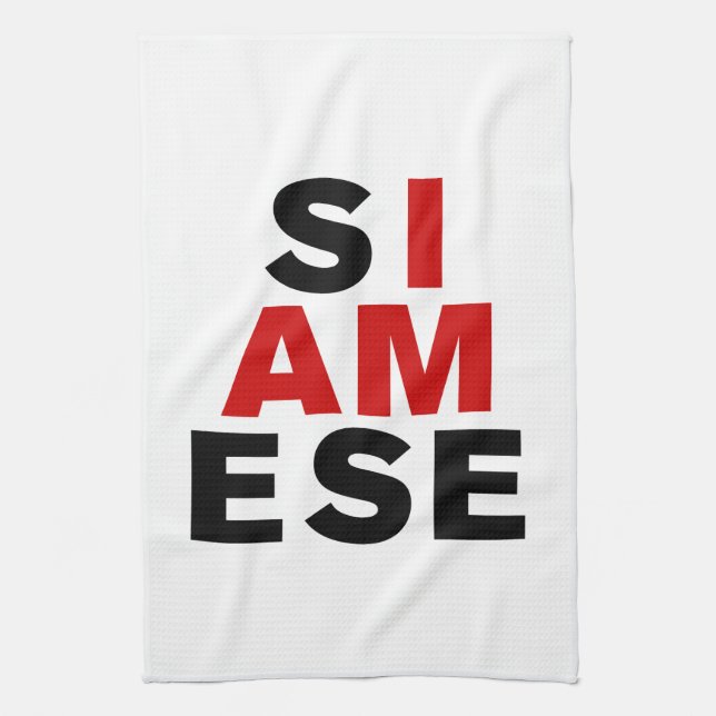 I AM SIAMESE TOWEL (Vertical)