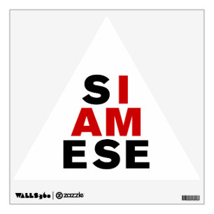 I AM SIAMESE WALL DECAL