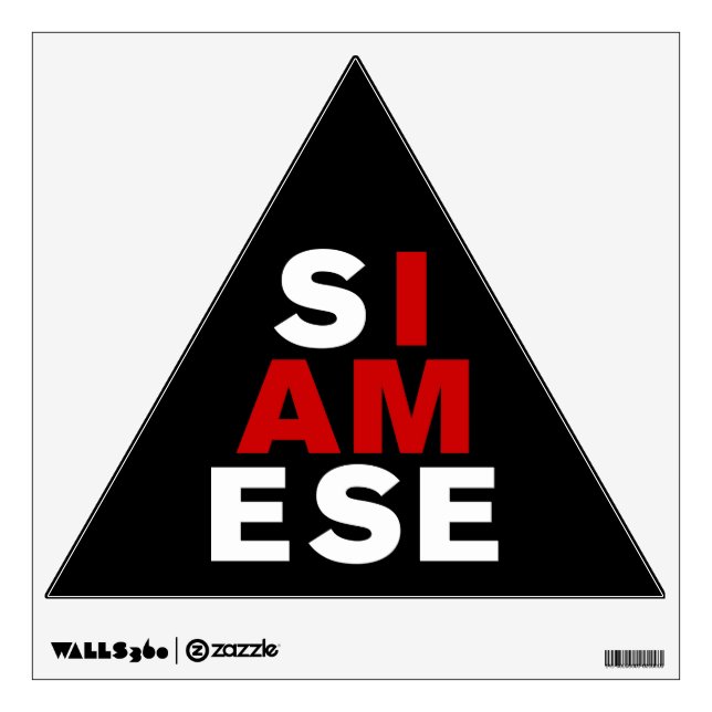 I AM SIAMESE WALL DECAL (Front)