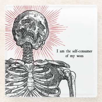 I Am Skeleton! Glass Coaster by WaywardMuse at Zazzle