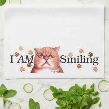 I Am Smiling Banner Towel by gailgastfield at Zazzle
