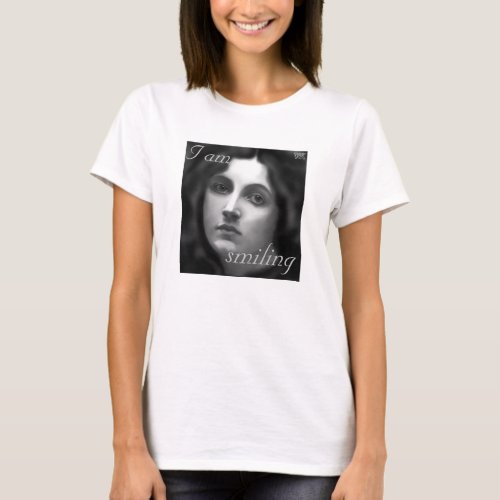 I AM smiling Bitchy Resting Face Goth Autism T_Shirt