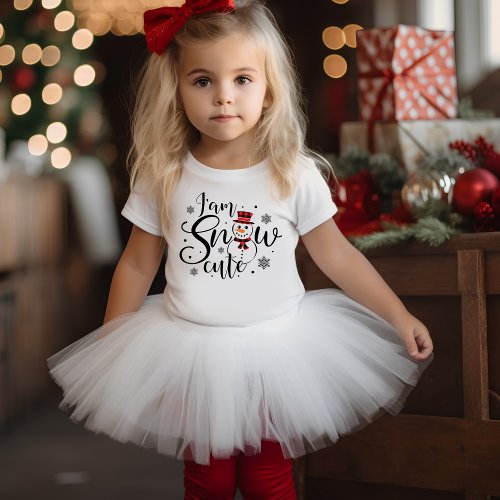 I am Snow Cute Charming Snowman Holiday Toddler T_shirt