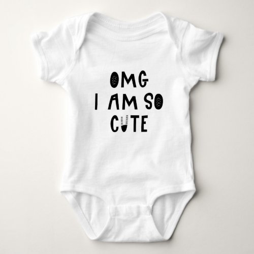 I AM SO CUTE  SHEEP  SCANDI   BABY BODYSUIT