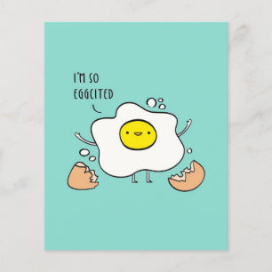 I Am So Egg Cited Funny Eggs Gift For Student Flyer