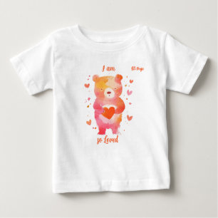 "I am So Loved" with Bear Customizable Baby T-Shirt