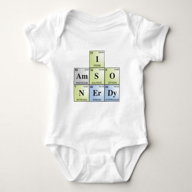 I Am So Nerdy Baby Bodysuit (Front)