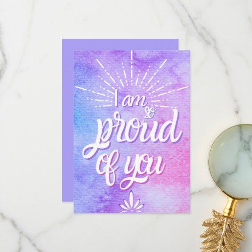 I am so proud of you  _Encouragement  Thank You Card