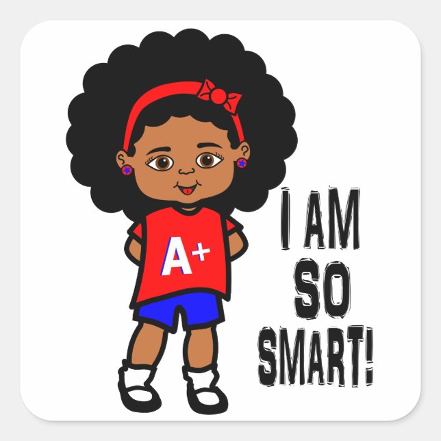 I AM SO SMART! Girl stickers (Front)