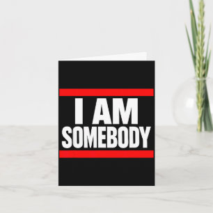 I am somebody positive affirmation retro card