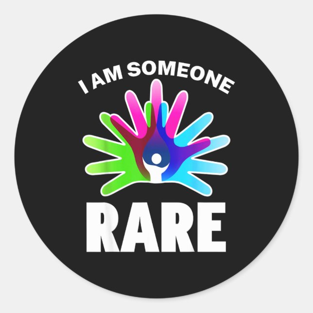 I Am Someone Rare Disease Awareness - Rare Disease Classic Round Sticker (Front)