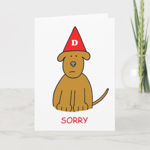 I am Sorry Cute Cartoon Puppy Card